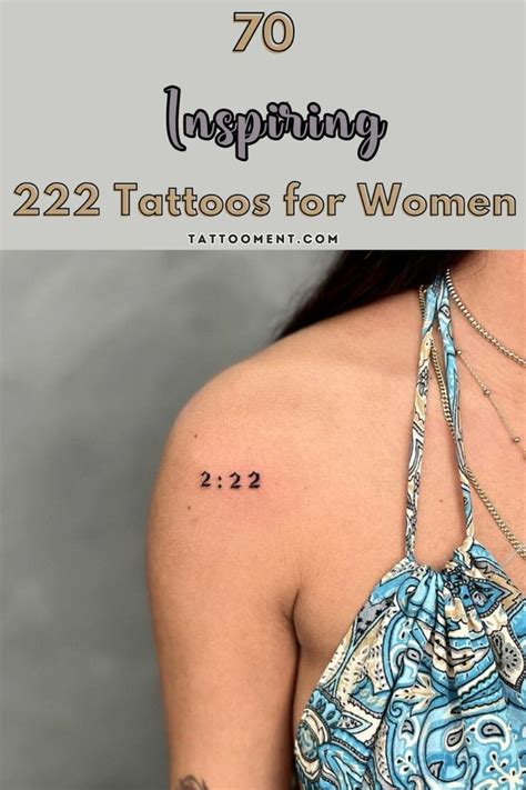 70 Inspiring 222 Tattoos for Women with Meaning In 2024